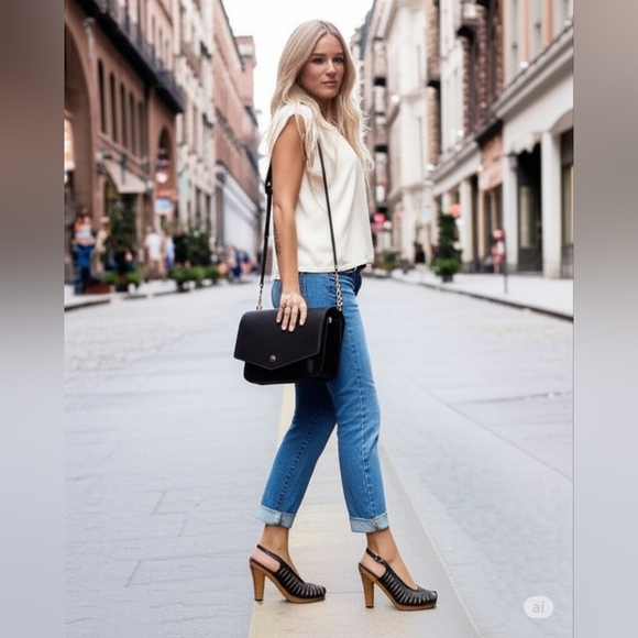 Michael Kors Michael Slingback Cutout Heels, Black - Picture 1 of 13